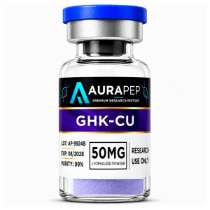 AURAPEP GHK-Cu 50mg research peptide vial