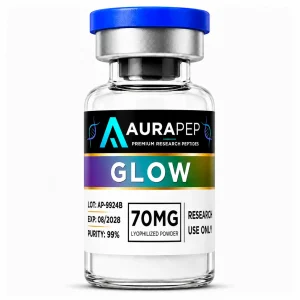 AURAPEP Glow 70mg research peptide blend vial