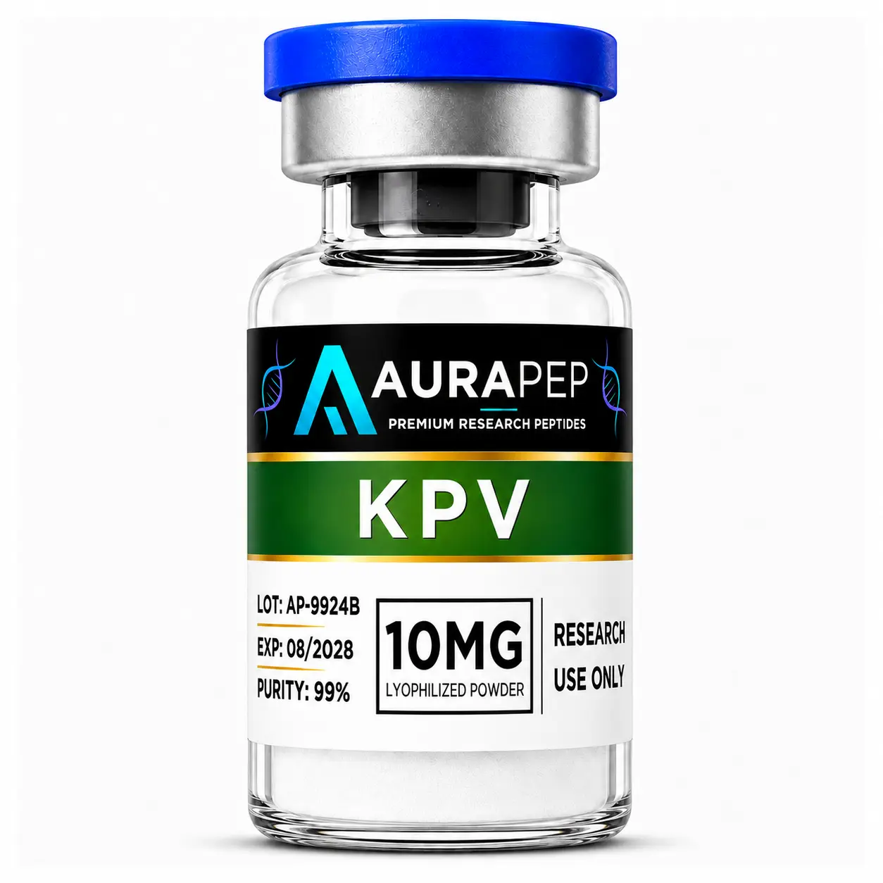 AURAPEP KPV 10mg research peptide vial