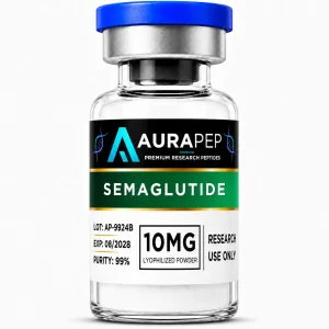 AURAPEP Semaglutide 10mg research peptide vial