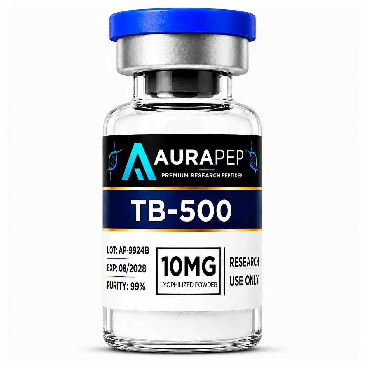 AURAPEP TB-500 10mg research peptide vial