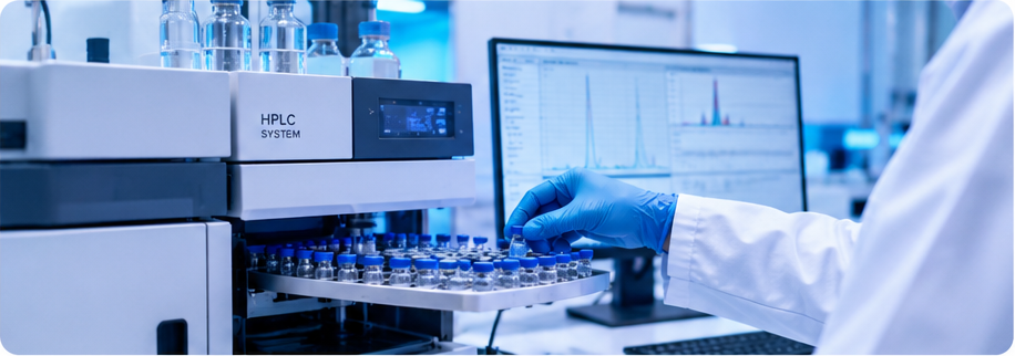 Laboratory analytical testing equipment and sample vials